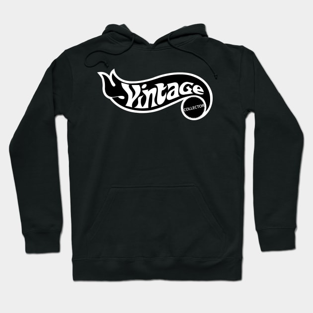 Vintage Collector - HotWheels style (Black & White) Hoodie by LeftCoast Graphics